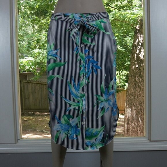 Lauren Ralph Lauren Floral-Print Twill Skirt NWOT - Picture 1 of 5